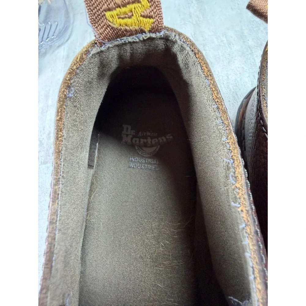 Dr. Martens Industrial Brown Pebbled Leather Chukka Boots Slip Resistant Mens 11